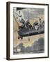 Italian Airship Bombing Turkish Positions in Libya, 1912-null-Framed Giclee Print