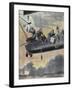 Italian Airship Bombing Turkish Positions in Libya, 1912-null-Framed Giclee Print