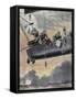 Italian Airship Bombing Turkish Positions in Libya, 1912-null-Framed Stretched Canvas