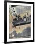 Italian Airship Bombing Turkish Positions in Libya, 1912-null-Framed Giclee Print