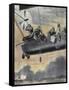 Italian Airship Bombing Turkish Positions in Libya, 1912-null-Framed Stretched Canvas