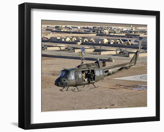 Italian Army AB-205MEP Utility Helicopter in Flight over Shindand, Afghanistan-Stocktrek Images-Framed Photographic Print