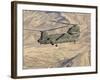 Italian Army CH-47C Chinook Helicopter in Flight over Afghanistan-Stocktrek Images-Framed Photographic Print