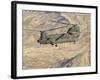 Italian Army CH-47C Chinook Helicopter in Flight over Afghanistan-Stocktrek Images-Framed Photographic Print