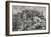 Italian Artillery in Abyssinia, Engraving, First Italo-Ethiopian War-null-Framed Giclee Print