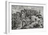 Italian Artillery in Abyssinia, Engraving, First Italo-Ethiopian War-null-Framed Giclee Print