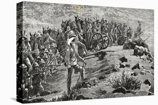 Italian Artillery in Abyssinia, Engraving, First Italo-Ethiopian War-null-Stretched Canvas