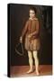 Italian Baroque Portrait of Boy with Racquet and Ball-Geoffrey Clements-Stretched Canvas