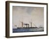 Italian Battleship Affondatore, 1866, 19th Century, Watercolor-null-Framed Giclee Print