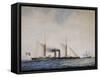 Italian Battleship Affondatore, 1866, 19th Century, Watercolor-null-Framed Stretched Canvas