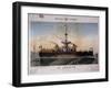 Italian Battleship Re Umberto, 19th Century-null-Framed Giclee Print