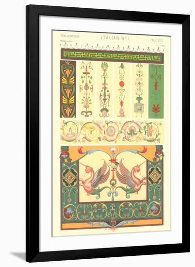 Italian Border Patterns-null-Framed Art Print