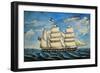 Italian Brigantine Fanny Gattorno, 1869, Watercolour by Anthony Luzzo, Italy, 19th Century-null-Framed Giclee Print