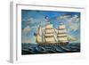 Italian Brigantine Fanny Gattorno, 1869, Watercolour by Anthony Luzzo, Italy, 19th Century-null-Framed Giclee Print