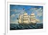 Italian Brigantine Fanny Gattorno, 1869, Watercolour by Anthony Luzzo, Italy, 19th Century-null-Framed Giclee Print