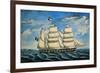 Italian Brigantine Fanny Gattorno, 1869, Watercolour by Anthony Luzzo, Italy, 19th Century-null-Framed Giclee Print