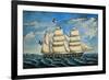 Italian Brigantine Fanny Gattorno, 1869, Watercolour by Anthony Luzzo, Italy, 19th Century-null-Framed Giclee Print