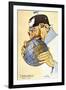 Italian Cartoon Depicting the German Kaiser as 'The Glutton' Trying to Eat the World-null-Framed Giclee Print