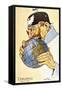 Italian Cartoon Depicting the German Kaiser as 'The Glutton' Trying to Eat the World-null-Framed Stretched Canvas