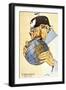 Italian Cartoon Depicting the German Kaiser as 'The Glutton' Trying to Eat the World-null-Framed Giclee Print