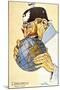 Italian Cartoon Depicting the German Kaiser as 'The Glutton' Trying to Eat the World-null-Mounted Giclee Print