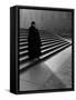 Italian Catholic Priest Majestically Descending Stairs-Alfred Eisenstaedt-Framed Stretched Canvas