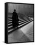 Italian Catholic Priest Majestically Descending Stairs-Alfred Eisenstaedt-Framed Stretched Canvas