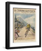 Italian Champion Gino Bartali Is Applauded by Spectators from His Own Country-null-Framed Photographic Print