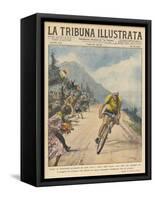 Italian Champion Gino Bartali Is Applauded by Spectators from His Own Country-null-Framed Stretched Canvas