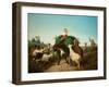 Italian Child with Donkey and Hay-A. Malone-Framed Giclee Print