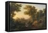 Italian Classical Landscape (Oil on Canvas)-Karoly I Marko-Framed Stretched Canvas