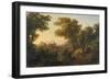 Italian Classical Landscape (Oil on Canvas)-Karoly I Marko-Framed Giclee Print