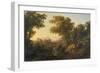 Italian Classical Landscape (Oil on Canvas)-Karoly I Marko-Framed Giclee Print