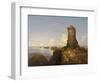 Italian Coast Scene with Ruined Tower, 1838 (Oil on Canvas)-Thomas Cole-Framed Giclee Print