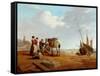 Italian Coast Scene-William Clarkson Stanfield-Framed Stretched Canvas