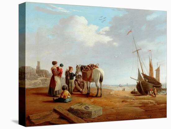 Italian Coast Scene-William Clarkson Stanfield-Stretched Canvas