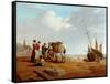 Italian Coast Scene-William Clarkson Stanfield-Framed Stretched Canvas