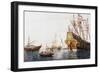 Italian Coastguard Brig from the End of 16th Century, Watercolor-null-Framed Giclee Print