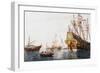 Italian Coastguard Brig from the End of 16th Century, Watercolor-null-Framed Giclee Print