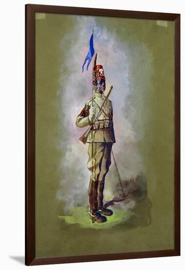 Italian Colonial Native Cavalry, "Hawk Feathers"-null-Framed Giclee Print