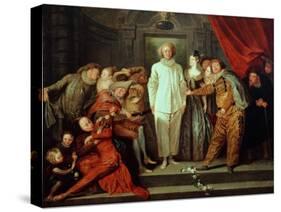 Italian Comedians, circa 1720-Jean Antoine Watteau-Stretched Canvas