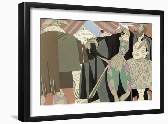 Italian Comedy, circa 1920-Charles Martin-Framed Giclee Print