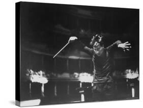 Italian Conductor Claudio Abbado Rehearsing the La Scala Opera Orchestra-Alfred Eisenstaedt-Stretched Canvas