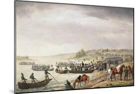 Italian Corps of Eugene De Beauharnais Crossing the Niemen on June 1812-Albrecht Adam-Mounted Giclee Print