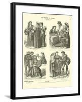 Italian Costumes, Late 19th Century-null-Framed Giclee Print