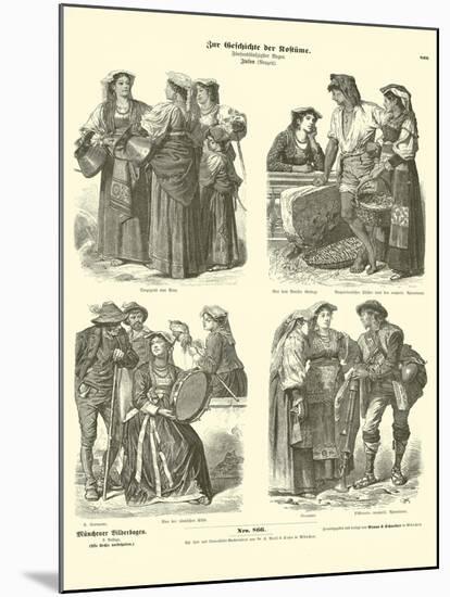 Italian Costumes, Late 19th Century-null-Mounted Giclee Print