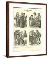 Italian Costumes, Late 19th Century-null-Framed Giclee Print