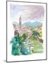 Italian Country Town Liguria with Creek And Bridge-M. Bleichner-Mounted Art Print