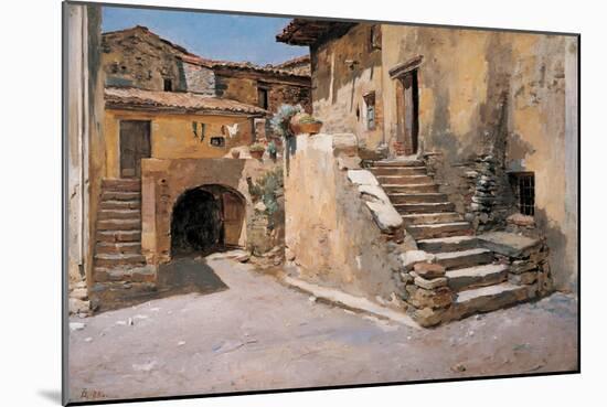 Italian Courtyard, 1886-Frank Duveneck-Mounted Giclee Print