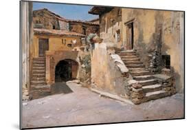 Italian Courtyard, 1886-Frank Duveneck-Mounted Giclee Print